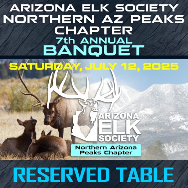 2025 AES Northern Arizona Peaks Chapter Banquet Reserved Table