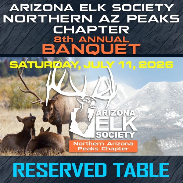 2026 AES Northern Arizona Peaks Chapter Banquet Reserved Table